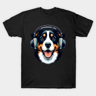 Appenzeller Sennenhund Smiling DJ in Bright Art T-Shirt